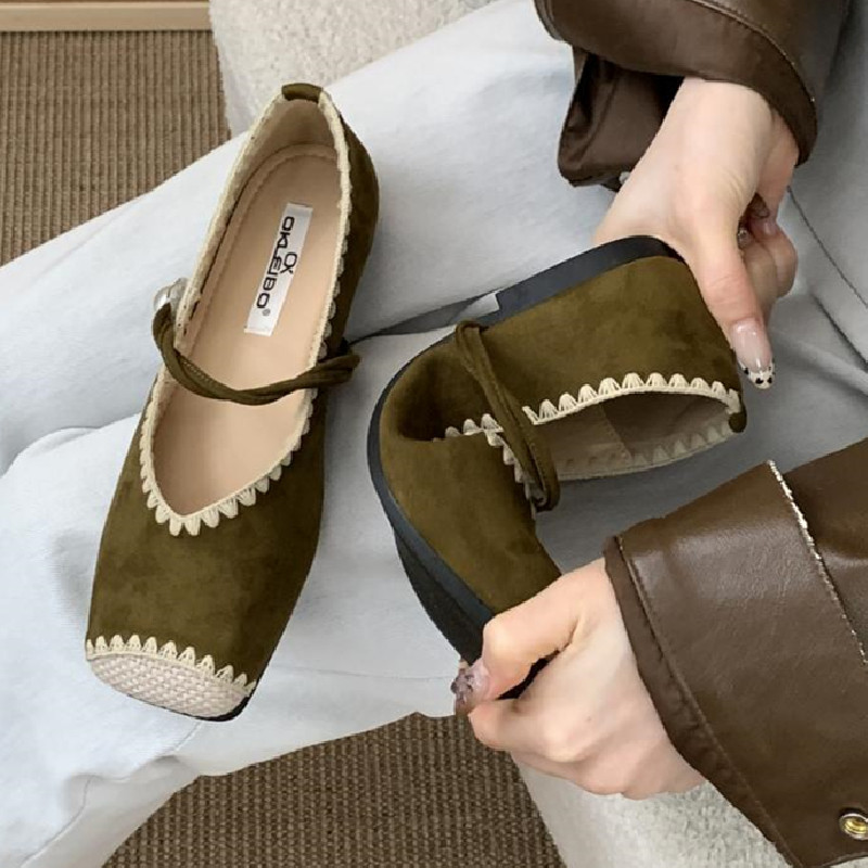Retro Splicing Design Comfort  - огляд і ціна Women Shoes Japanese Brand