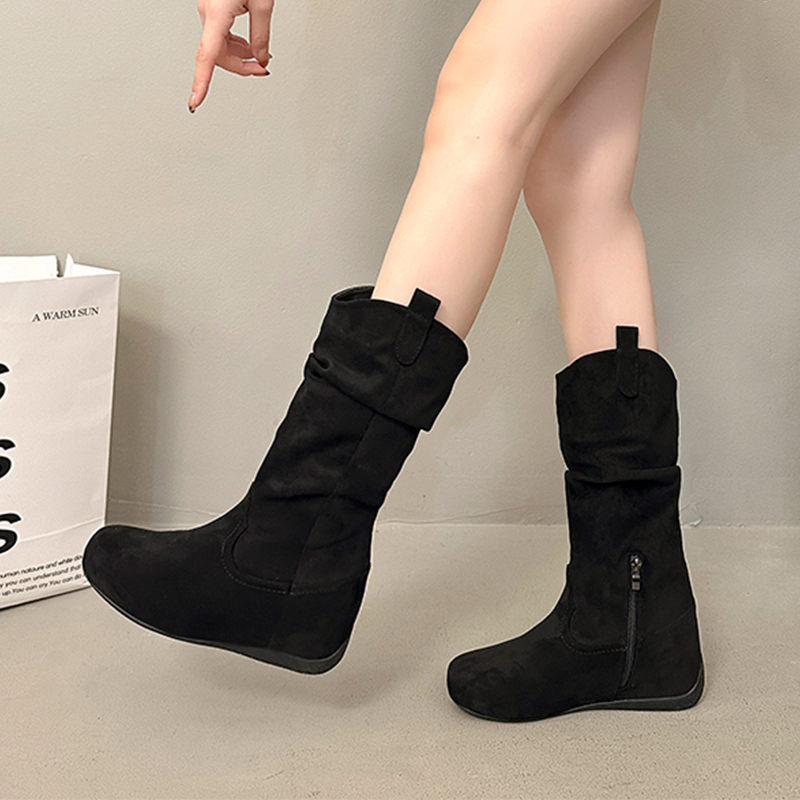 Women Flats Mid Calf Boots Cas - огляд і ціна Women Shoes Size 7