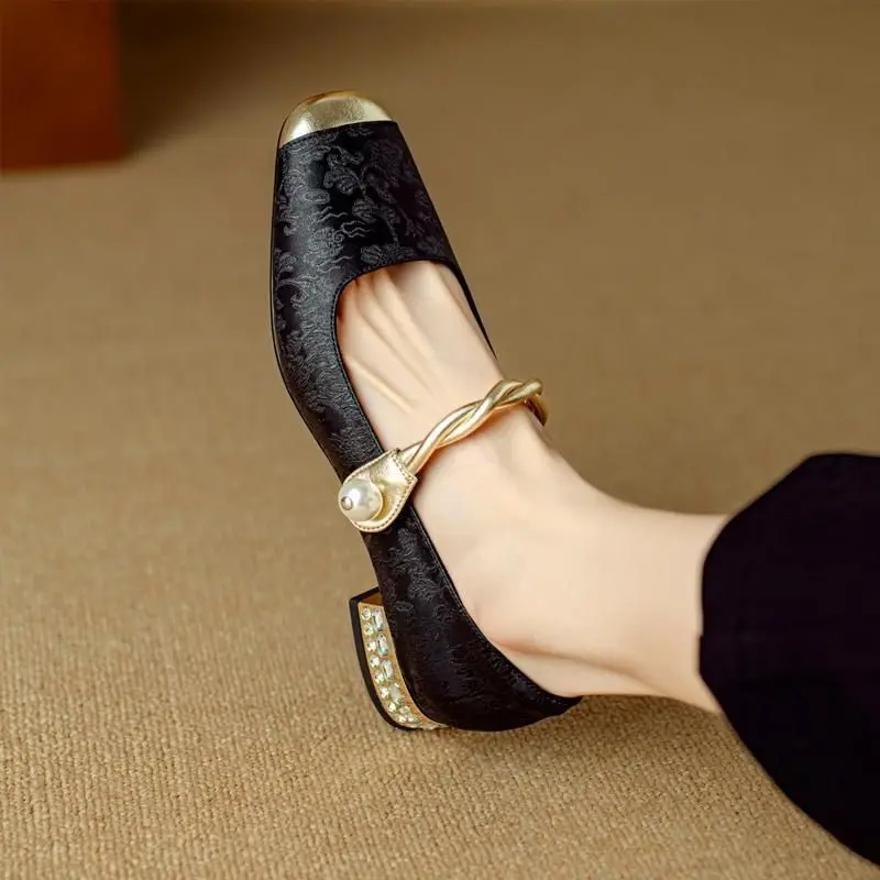 Block Heel Woman Pumps Square  - огляд і ціна Women Shoes Japanese Brand