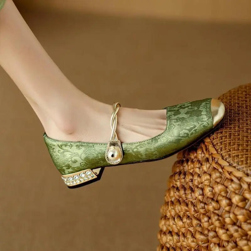 Block Heel Woman Pumps Square  - огляд і ціна Women Shoes Japanese Brand