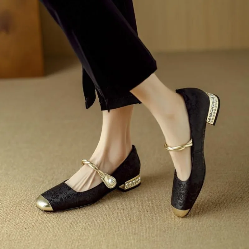 Block Heel Woman Pumps Square  - огляд і ціна Women Shoes Japanese Brand